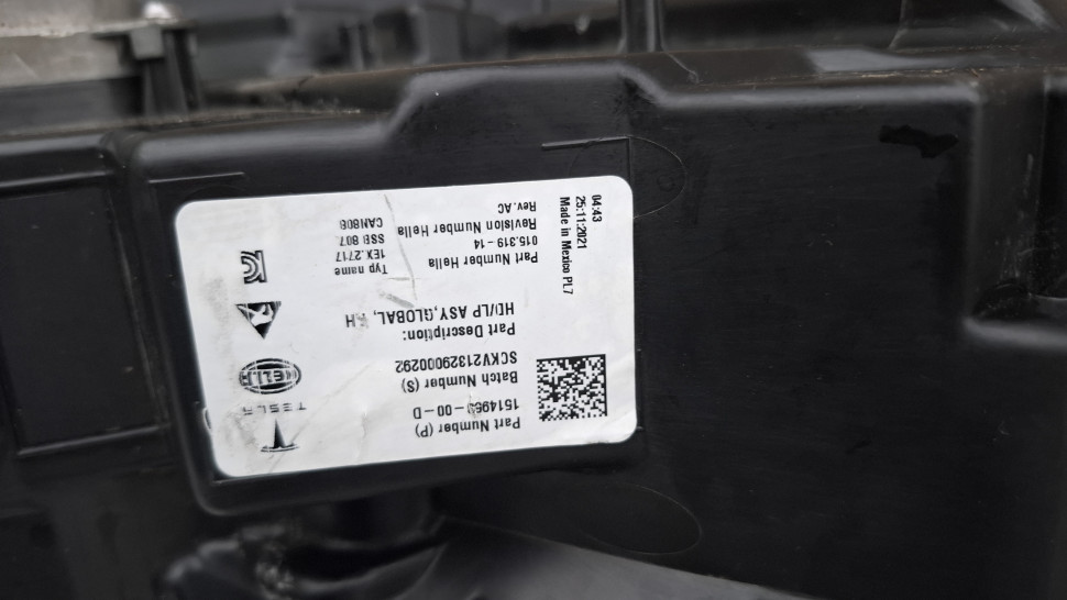 Новая лицензия Фара Tesla Model Y / 3 Фара левая линза Тесла модел У 3 1514952-00-D