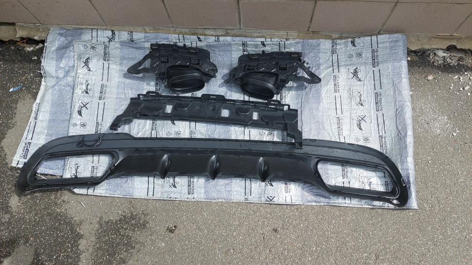 Дифузор Mercedes E-class W212 AMG 2016 2015 2014 2013 Губа заднего бампера Мерседес 212