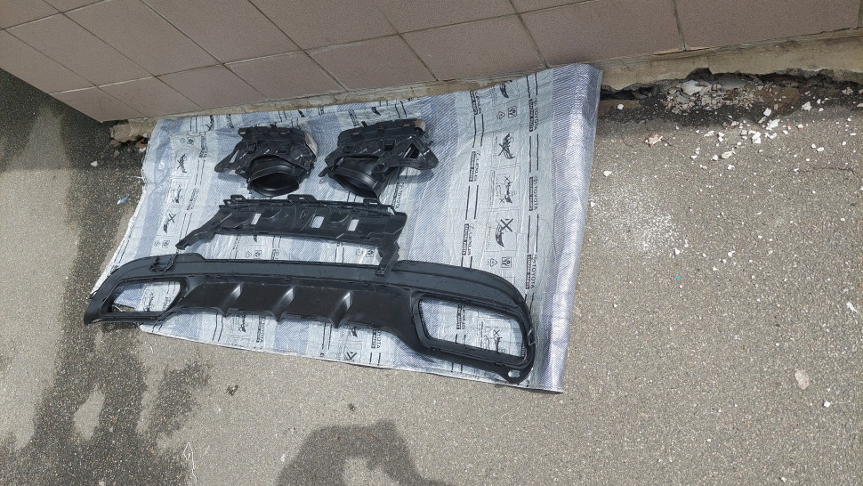 Дифузор Mercedes E-class W212 AMG 2016 2015 2014 2013 Губа заднего бампера Мерседес 212