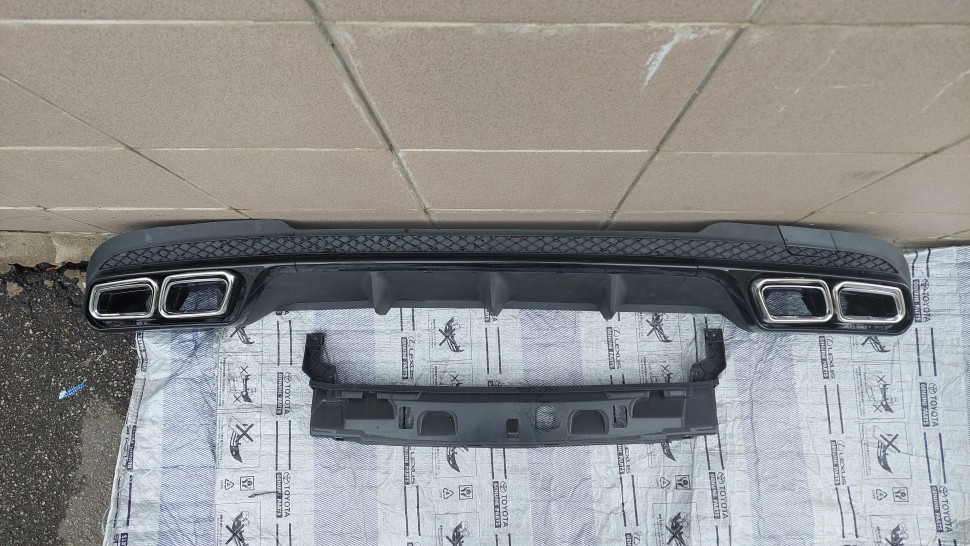 Дифузор Mercedes E-class W212 AMG 2016 2015 2014 2013 Губа заднего бампера Мерседес 212