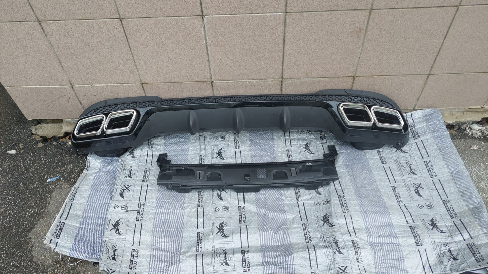 Дифузор Mercedes E-class W212 AMG 2016 2015 2014 2013 Губа заднего бампера Мерседес 212