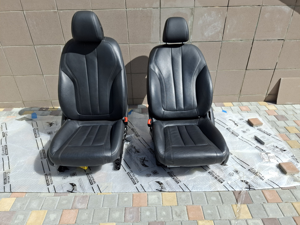 Сидение BMW 7 G11 G12 2016-22 с airbag кожа черная сиденья БМВ 7 52107363143 52107363144