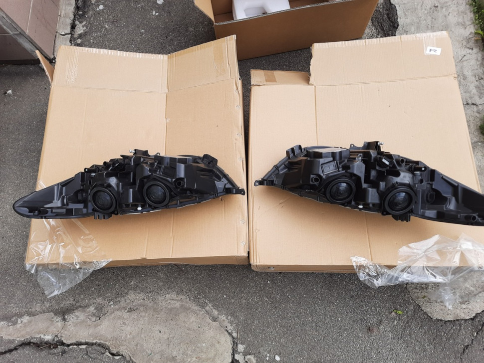 Фары Ford Fusion USA LED ДХО 2017 2018 2019 2020 в сборе с блоками / лампами Фара Фьюжн Америка