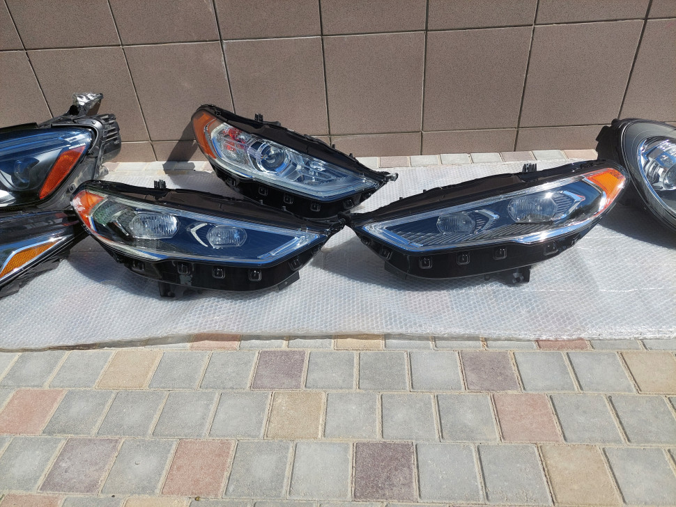 Фары Ford Fusion USA LED ДХО 2017 2018 2019 2020 в сборе с блоками / лампами Фара Фьюжн Америка