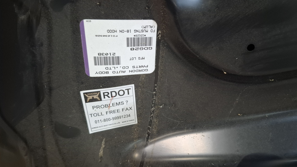 Капот Ford Mustang алюминий 2018 - 2023 капот Форд Мустанг JR3Z16612A