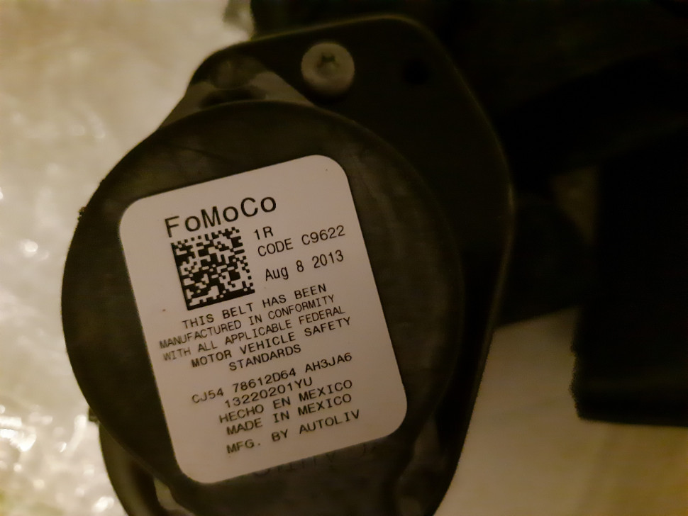 Ремень безопасности Ford Escape mk3 2013 2014 2015 2016 2017 2018 2019 Kuga Ремень пассажира правый передний CJ5478612D64