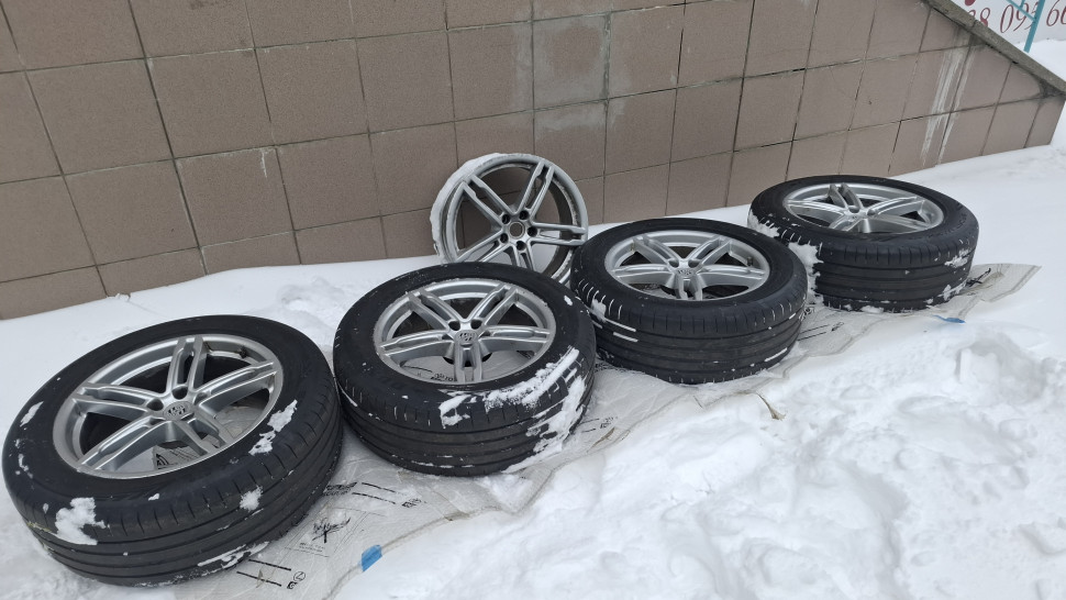R19 5x112 Диски Porsche Macan ОРИГИНАЛ с резиной літо Різноширокі Диски Порш Макан