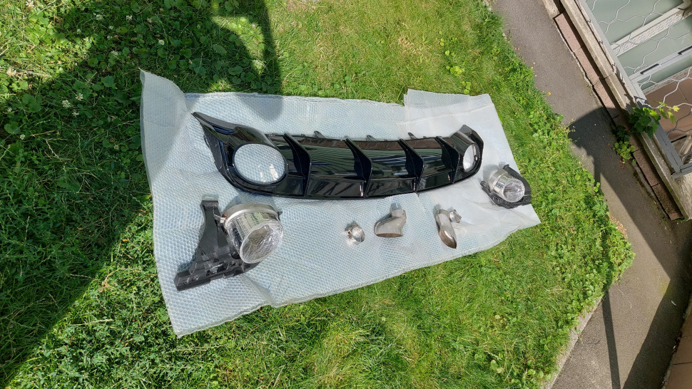 Губа заднего бампера Audi A6 C7 2014-2017 RS6 (на стандартный бампер)