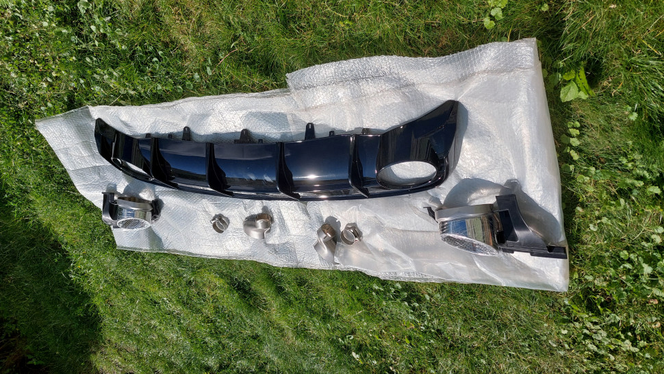 Губа заднего бампера Audi A6 C7 2014-2017 RS6 (на стандартный бампер)