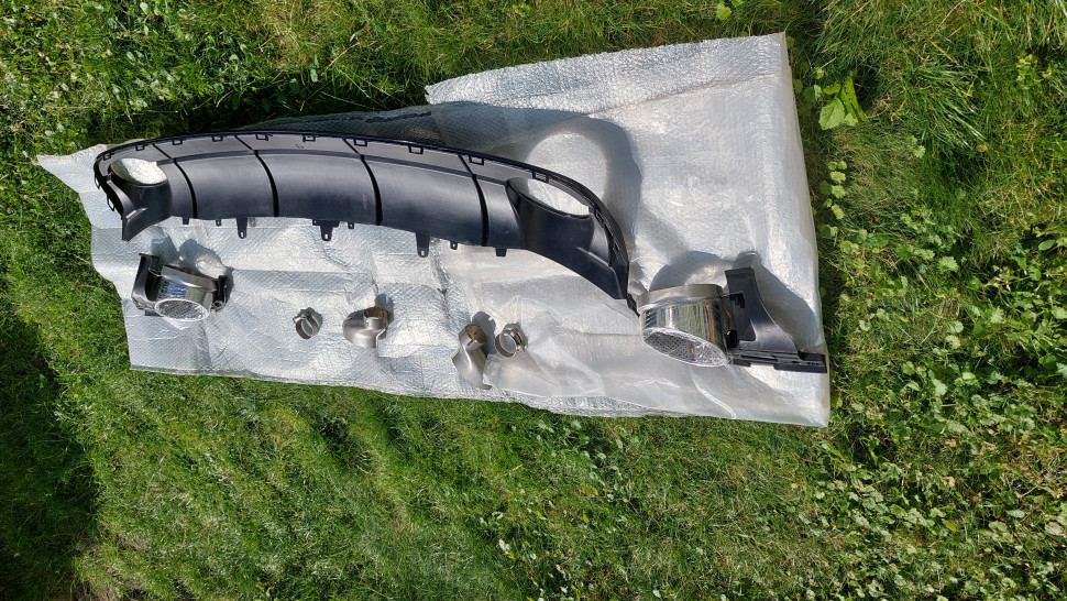 Губа заднего бампера Audi A6 C7 2014-2017 RS6 (на стандартный бампер)