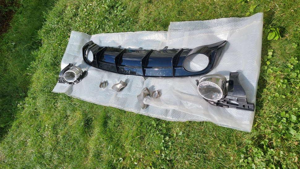 Губа заднего бампера Audi A6 C7 2014-2017 RS6 (на стандартный бампер)