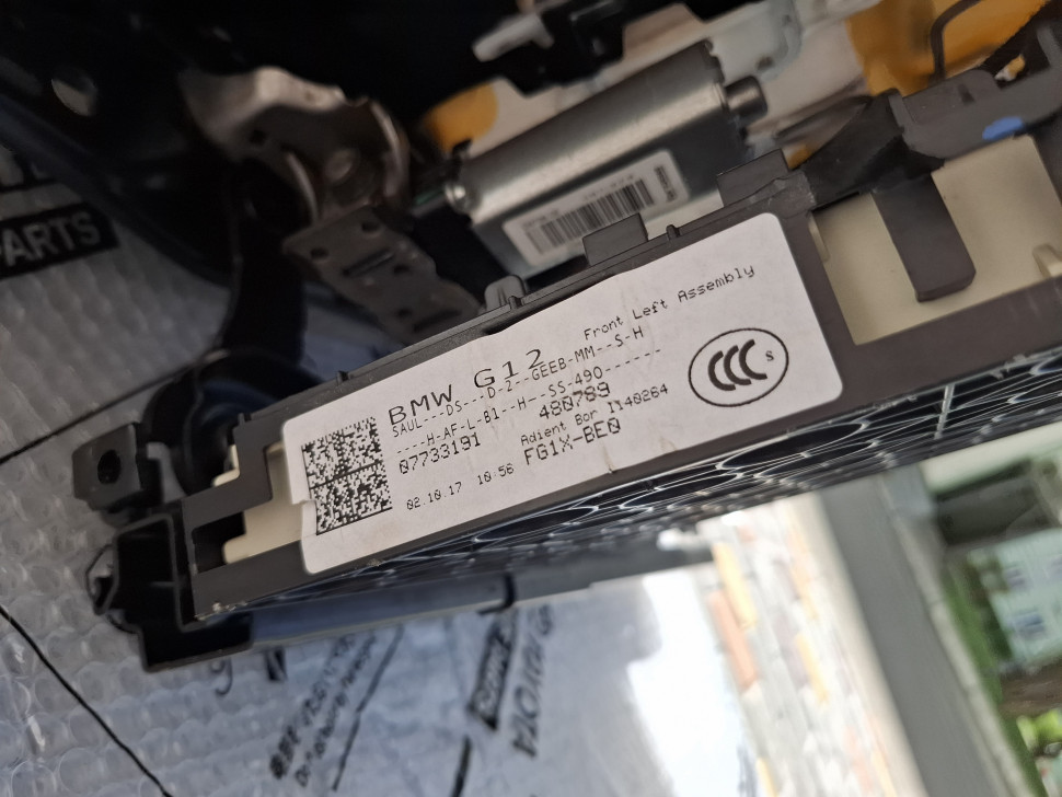 Сидение ВОДИТЕЛЯ BMW 7 G11 G12 2016-22 с airbag кожа черная сиденья БМВ 7 52107363143 52107363144