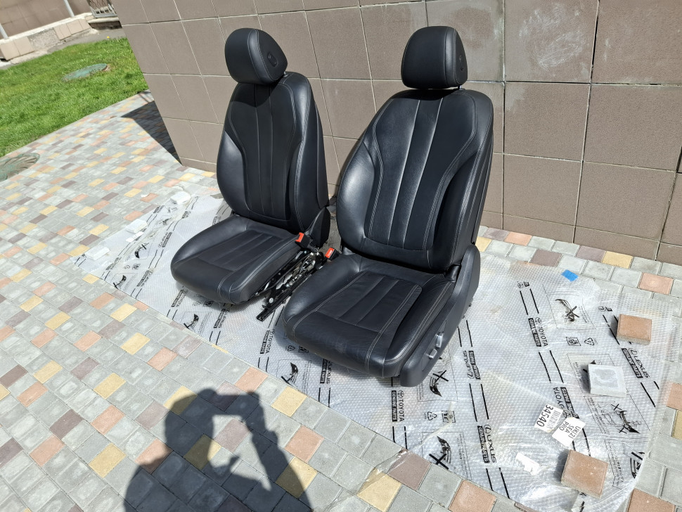 Сидение ВОДИТЕЛЯ BMW 7 G11 G12 2016-22 с airbag кожа черная сиденья БМВ 7 52107363143 52107363144