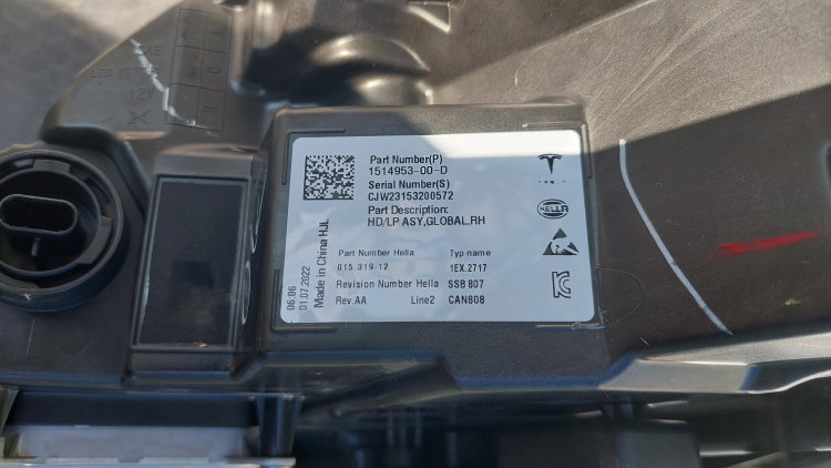 Фара Tesla Model 3 Y uplevel линза 2023 2022 2021 правая б/у ОРИГИНАЛ Фара тесла модел 3 У линзованая.